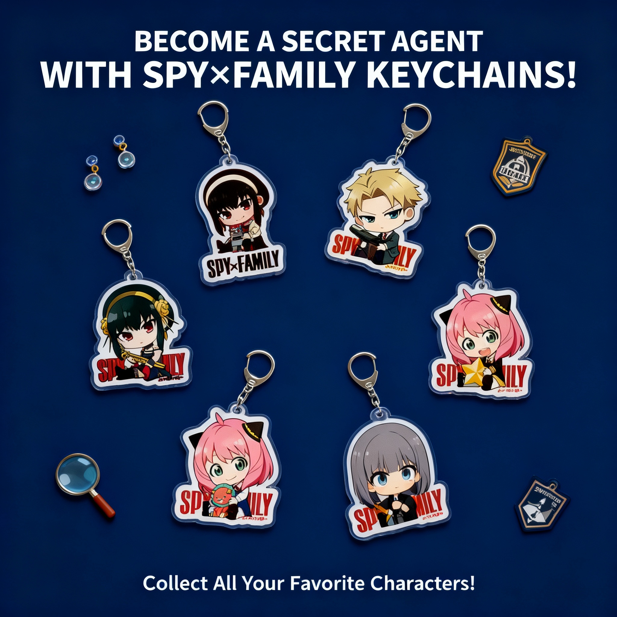 Anime Merchandise Keychain - Spy x Family Acrylic Keychain Anime