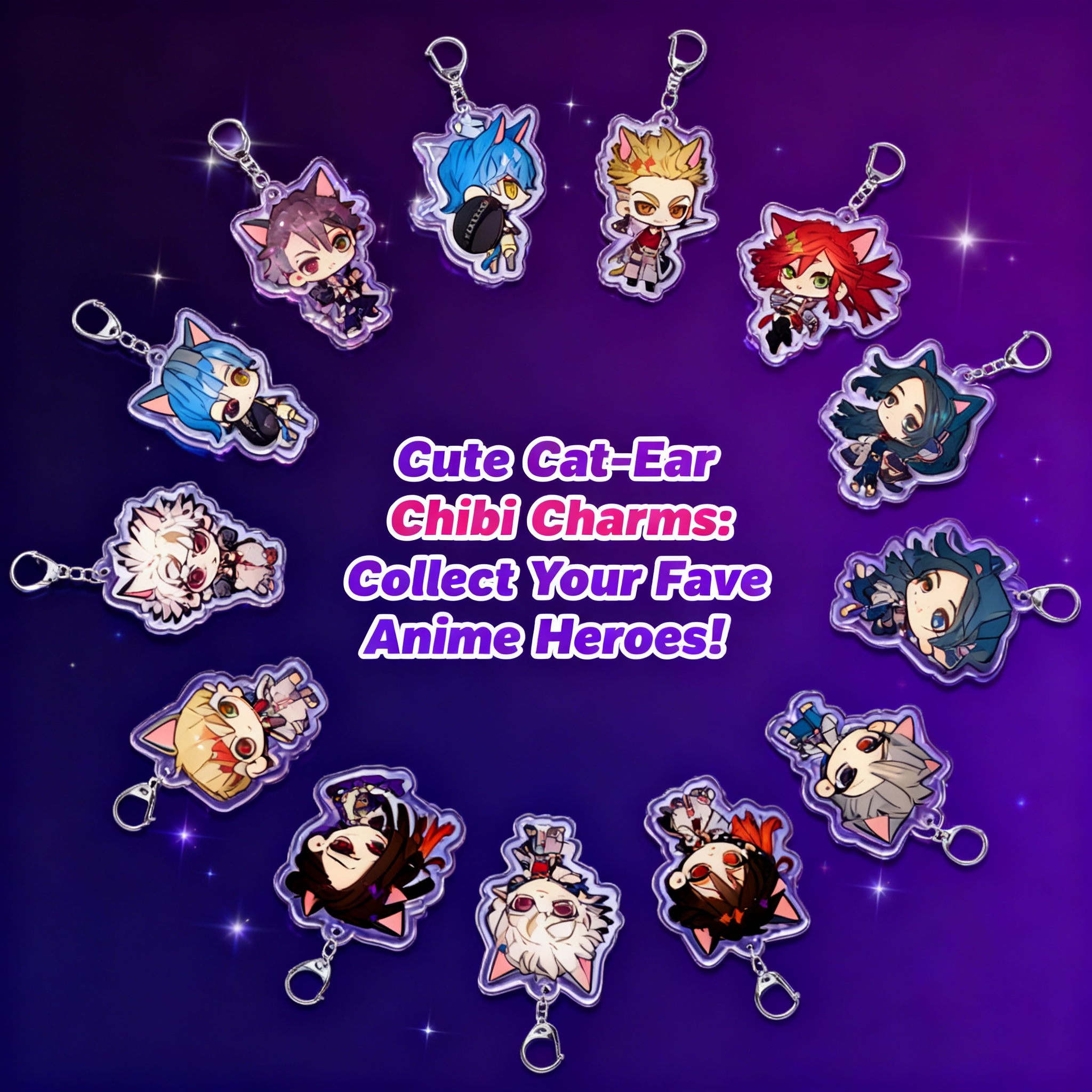 Anime Merchandise Keychain - Anime Keychain Acrylic Keychain Layered Abyss