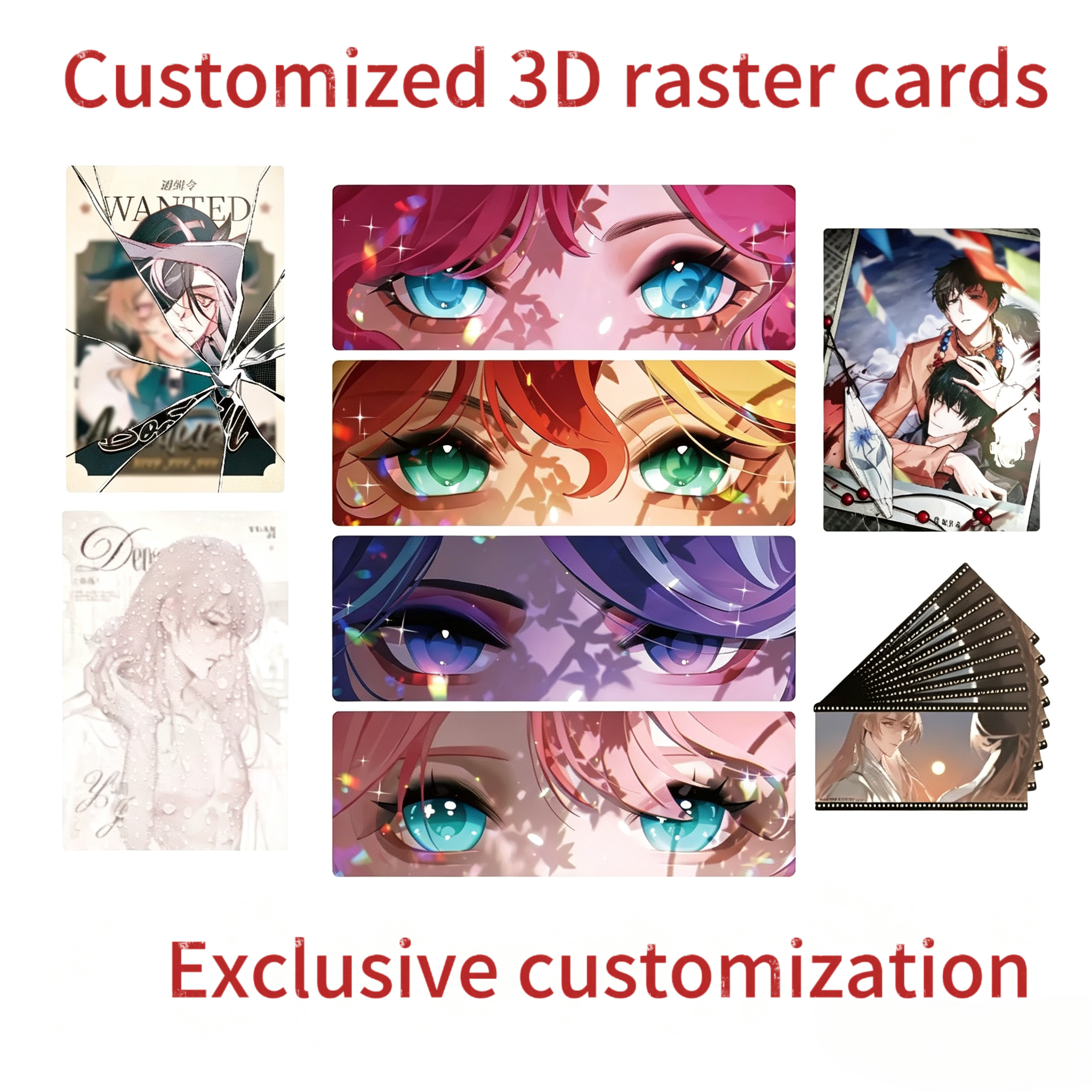 Anime Merchandise Sales - Customized Picture Raster 3D Card Multi-change