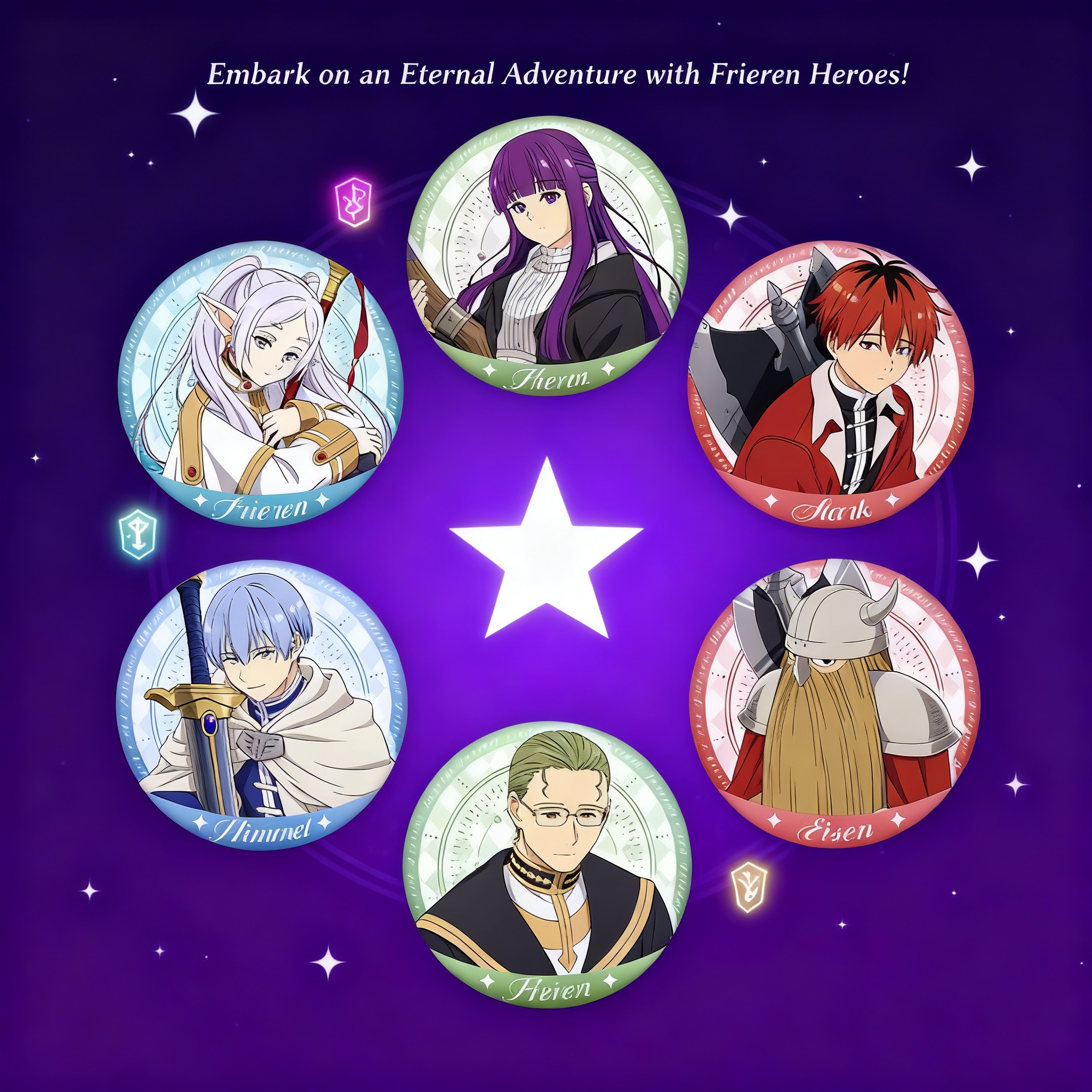 Anime Merchandise Keychain - Frieren Beyond Journeys End Anime Badge