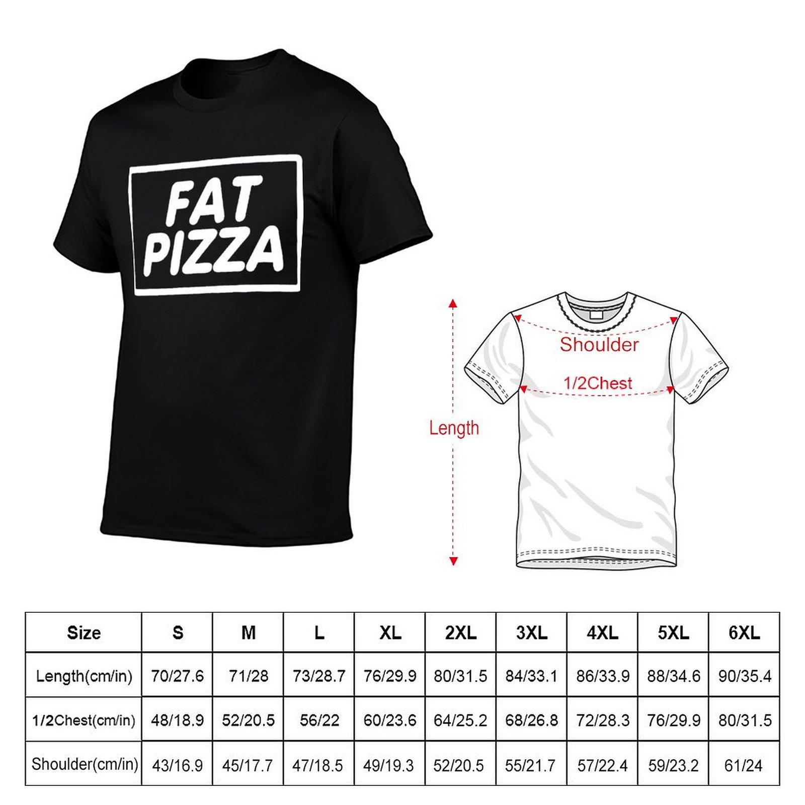 BEST SELLER - Fat Pizza Logo M – Anime Merchandise T-Shirts recenzja i cena