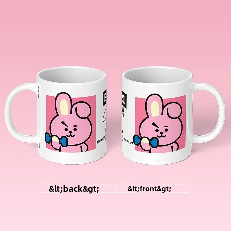 BT21 cartoon cute ceramic mug  – Anime Merchandise Mugs recenzja i cena