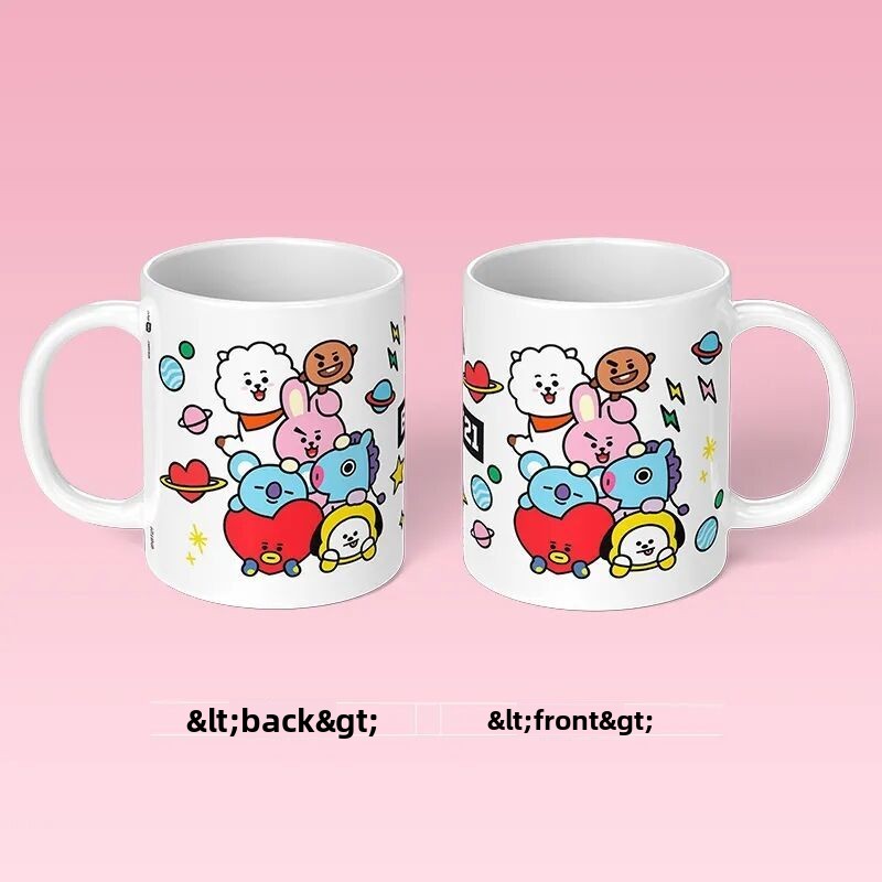 BT21 cartoon cute ceramic mug  – Anime Merchandise Mugs recenzja i cena
