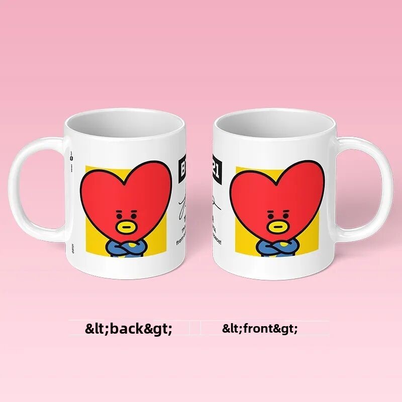 BT21 cartoon cute ceramic mug  – Anime Merchandise Mugs recenzja i cena